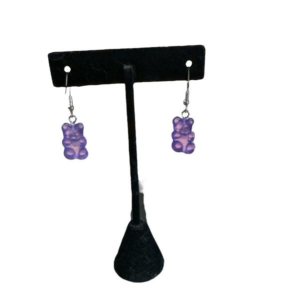 3 for $20 Cute Purple Gummy Bear Acrylic Earrings for Women - Fun “You Pick 3” - Picture 4 of 7